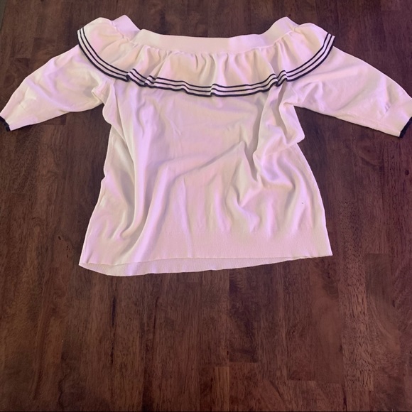 R&W Co. off the Shoulder Top with Ruffle Detail - Picture 3 of 4